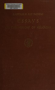 Cover of Essays on the history of religions by Raffaele Pettazzoni