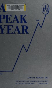 Front cover of A peak year by Council of Christians and Jews.