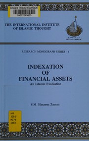 Front cover of Indexation of financial assets by S. M. Hasan-uz-Zaman