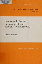 Front cover of Poverty and charity in Roman Palestine, first three centuries C.E by Gildas H. Hamel