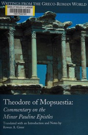 Front cover of The commentaries on the minor epistles of Paul by Theodore  Bishop of Mopsuestia