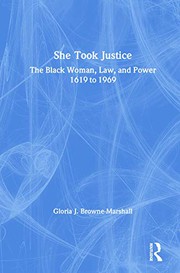 Cover of She Took Justice by Gloria J. Browne-Marshall