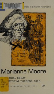 Front cover of Marianne Moore; a critical essay by Thérèse Lentfoehr