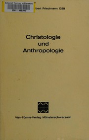 Front cover of Christologie und Anthropologie by Edgar Herbert Friedmann