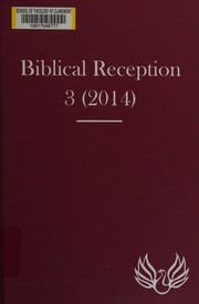 Cover of Biblical reception 1 (2012) by J. Cheryl Exum