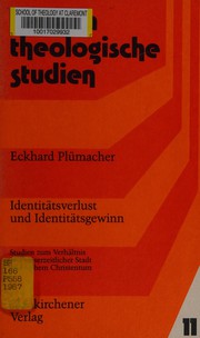 Front cover of Identitätsverlust und Identitätsgewinn by Eckhard Plümacher
