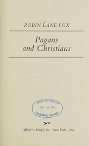 Front cover of Pagans and Christians by Robin Lane Fox