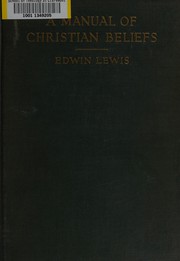 Front cover of A manual of Christian beliefs by Edwin Lewis