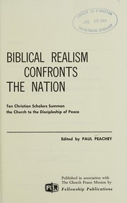 Front cover of Biblical realism confronts the Nation by Paul Peachey