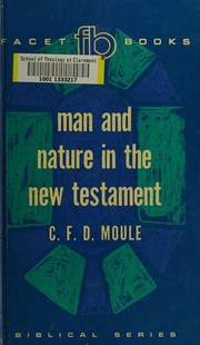 Front cover of Man and nature in the New Testament by Moule, C. F. D.