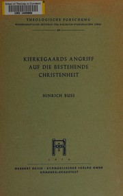 Cover of Kierkegaards Angriff auf die bestehende Christenheit by Hinrich Buss