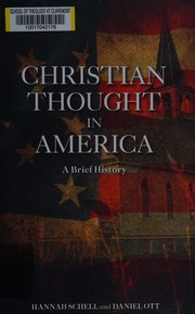 Front cover of Christian thought in America by Catherine Hannah Schell