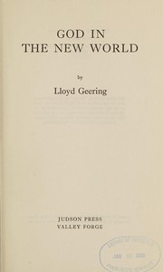 Front cover of God in the new world by Lloyd Geering