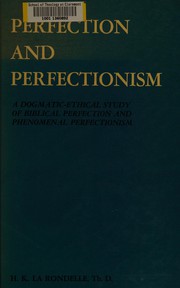 Front cover of Perfection and perfectionism by Hans K. LaRondelle