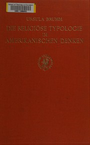 Cover of Die religiöse Typologie im amerikanischen Denken by Ursula Brumm
