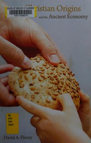 Front cover of Christian Origins and the Ancient Economy by David A. Fiensy