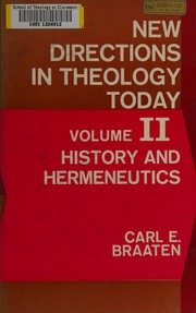 Front cover of History and hermeneutics by Carl E. Braaten
