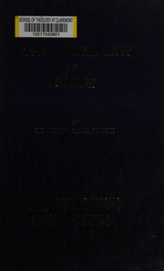 Front cover of The penal law of Islam by Muḥammad Iqbal Ṣiddiqi