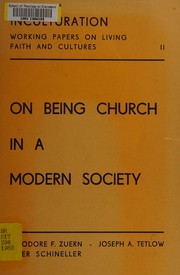 Front cover of On being church in a modern society by Theodore F. Zuern