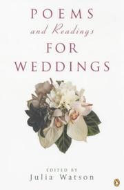 Cover of Poems and Readings for Weddings by Julia Watson