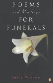 Front cover of Poems and Readings for Funerals by Julia Watson