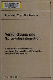 Front cover of Verkündigung und Sprachdesintegration by Friedrich Erich Dobberahn