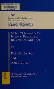 Front cover of Moving toward an Islamic financial regime in Pakistan by Parvez Hassan