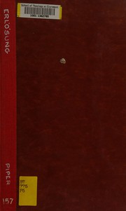 Front cover of Erlösung als Erfahrung by Otto A. Piper
