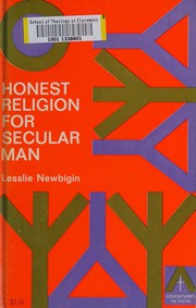 Cover of Honest religion for secular man by Lesslie Newbigin
