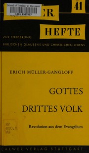Front cover of Gottes dritte Volk by Erich Müller-Gangloff