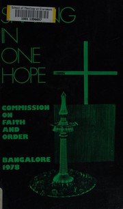 Front cover of Sharing in one hope by World Council of Churches. Commission on Faith and Order.