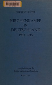 Front cover of Kirchenkampf in Deutschland 1933-1945 by Friedrich Zipfel