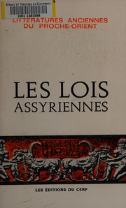 Cover of Les Lois assyriennes by Guillaume Cardascia