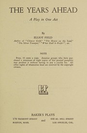 Cover of The years ahead by Elliot Field