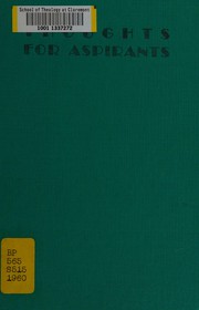 Cover of Thoughts for aspirants by Sri Ram, N.