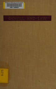 Front cover of Gospel and law by Dodd, C. H.