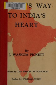 Front cover of Christ's way to India's heart by J. Waskom Pickett