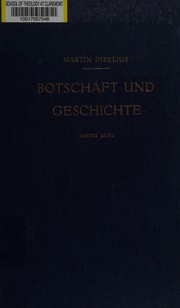 Cover of Botschaft und Geschichte by Martin Dibelius