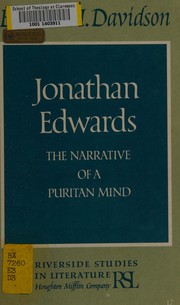 Cover of Jonathan Edwards by Edward H. Davidson