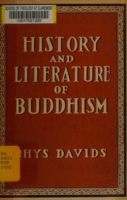 Front cover of The history and literature of Buddhism by Thomas William Rhys Davids