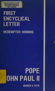 Front cover of Encyclical Redemptor hominis of the Supreme Pontiff John Paul II by Pope John Paul II