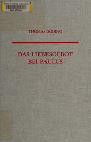 Cover of Das Liebesgebot bei Paulus by Thomas Söding