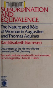 Front cover of Subordination and equivalence by Kari Elisabeth Børresen