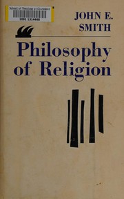 Front cover of Philosophy of religion by John Edwin Smith
