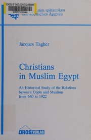 Front cover of Christians in Muslim Egypt by Jāk Tājir