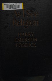 Cover of As I see religion by Harry Emerson Fosdick
