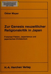 Front cover of Zur Genesis neuzeitlicher Religionskritik in Japan by Oskar Mayer