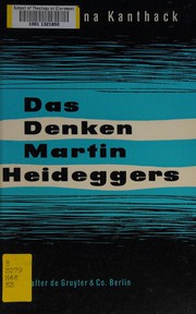 Front cover of Das Denken Martin Heideggers by Katharina Heufelder Kanthack