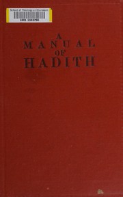 Front cover of A manual of hadith by Ali, Muhammad
