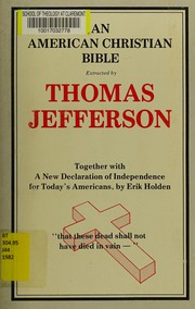 Front cover of An American Christian Bible by Thomas Jefferson